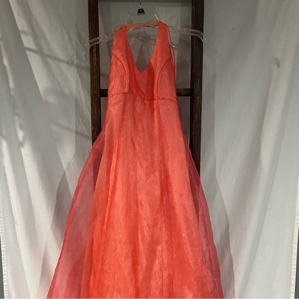 Peach Pink Prom Dress, Cosplay, Formal Gown